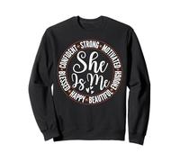 She Is Me Strong Educated Blessed Black History Mujeres Niñas Sudadera