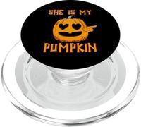 She Is My Pumpkin Cute Halloween Matching Outfits Couples PopSockets PopGrip para MagSafe