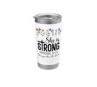 She is Strong Christian Proverbs 31:25 Stronger Than Storm Vaso térmico de acero inoxidable de doble pared