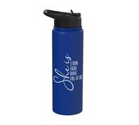 She is Strong, Fierce, Brave - Mensaje inspirador Stainless Steel Insulated Water Bottle
