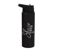 She is Strong, Fierce, Brave - Mensaje inspirador Stainless Steel Insulated Water Bottle