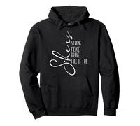 She is Strong, Fierce, Brave - Mensaje Inspirador Sudadera con Capucha