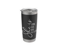 She is Strong, Fierce, Brave - Mensaje inspirador Vaso térmico de acero inoxidable de doble pared