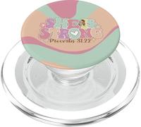 She Is Strong Proverbs 31:22 Gráfico Floral PopSockets PopGrip para MagSafe