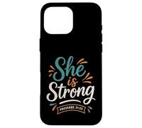 She Is Strong Proverbs 31 25 - Verso bíblico Vintage Cristiano Carcasa para iPhone 16 Pro MAX