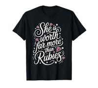 She Is Worth Far More Than Rubies Mujeres cristianas - Camiseta