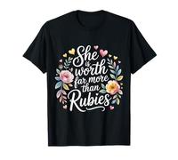 She Is Worth Far More Than Rubies Mujeres cristianas |- Camiseta