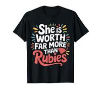 She Is Worth Far More Than Rubies Mujeres cristianas - Camiseta