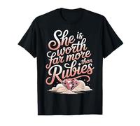 She Is Worth Far More Than Rubies Mujeres cristianas - Camiseta