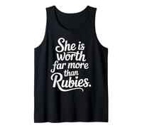 She Is Worth Far More Than Rubies Mujeres cristianas - Camiseta sin Mangas