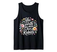 She Is Worth Far More Than Rubies Mujeres cristianas |- Camiseta sin Mangas