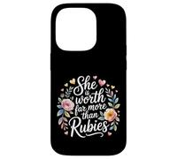 She Is Worth Far More Than Rubies Mujeres cristianas |- Carcasa para iPhone 14 Pro