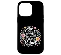 She Is Worth Far More Than Rubies Mujeres cristianas |- Carcasa para iPhone 14 Pro MAX