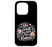 She Is Worth Far More Than Rubies Mujeres cristianas |- Carcasa para iPhone 15 Pro