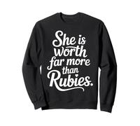 She Is Worth Far More Than Rubies Mujeres cristianas - Sudadera