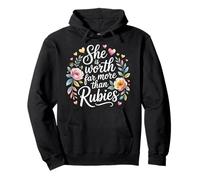 She Is Worth Far More Than Rubies Mujeres cristianas |- Sudadera con Capucha