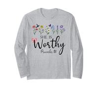 She is Worthy Proverbs 31 Christian Bible Verse God Quote Manga Larga