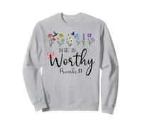She is Worthy Proverbs 31 Christian Bible Verse God Quote Sudadera