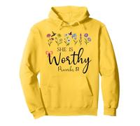 She is Worthy Proverbs 31 Christian Bible Verse God Quote Sudadera con Capucha