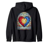 She Loves Jesus and America Too USA - Vidrieras Estilo Sudadera con Capucha