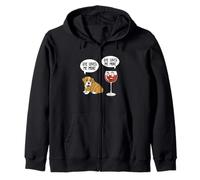 She Loves me More - Perro y Vino Tinto Sudadera con Capucha