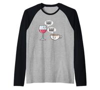 She Loves Me More Wine Café Beber Mamá Vino Amante del café Camiseta Manga Raglan