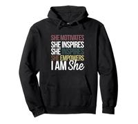 She Motivates Inspires Empowers International Womens Day Sudadera con Capucha