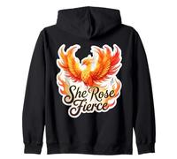She Rose Fierce - Fénix para mujer, cenizas crecientes Sudadera con Capucha