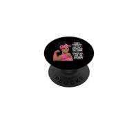 She Whispered Back Soy The Storm Cáncer de Mama Mujeres Negras PopSockets PopGrip Adhesivo