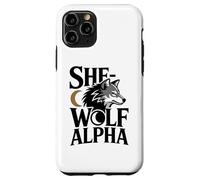She-Wolf Alpha Fuerte Confiado Poderoso Alfa Hombre Lobo Chica Carcasa para iPhone 11 Pro