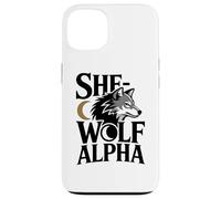 She-Wolf Alpha Fuerte Confiado Poderoso Alfa Hombre Lobo Chica Carcasa para iPhone 13