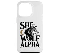 She-Wolf Alpha Fuerte Confiado Poderoso Alfa Hombre Lobo Chica Carcasa para iPhone 13 Pro