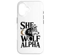 She-Wolf Alpha Fuerte Confiado Poderoso Alfa Hombre Lobo Chica Carcasa para iPhone 16