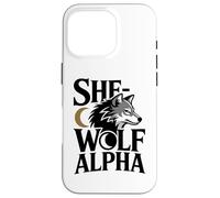 She-Wolf Alpha Fuerte Confiado Poderoso Alfa Hombre Lobo Chica Carcasa para iPhone 16 Pro