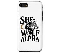 She-Wolf Alpha Fuerte Confiado Poderoso Alfa Hombre Lobo Chica Carcasa para iPhone SE (2020) / 7/8
