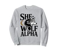 She-Wolf Alpha Fuerte Confiado Poderoso Alfa Hombre Lobo Chica Sudadera