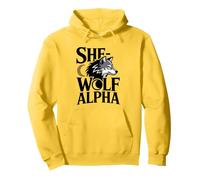 She-Wolf Alpha Fuerte Confiado Poderoso Alfa Hombre Lobo Chica Sudadera con Capucha