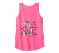 She Works Willingly with Her Hands For Pink Nurse Girlfriend Camiseta sin Mangas