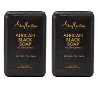 Shea moisture Barra de jabón negra africana orgánica con manteca de karité, 8 onzas (paquete de 2)