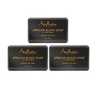 Shea moisture Barra de jabón negro africano orgánico con manteca de karité, 8 onzas (paquete de 3)