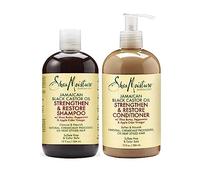 SHEA MOISTURE - Champú Jamaican Black Castor Oil 13 oz (384 ml) y acondicionador (384 ml), transparente