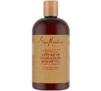 SheaMoisture Champú Hidratación Intensiva, Cabello Rizado, Encrespado y Dañado, Pelo Suave y Nutrido, Hidratación Intensa, Miel de Manuka, Aceite de Mafura y Manteca de Karité, 384 ml
