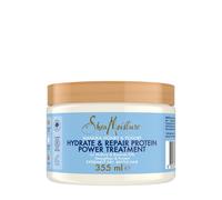 SheaMoisture Mascarilla Hydrate & Repair Protein Power, Cabello Rizado Seco y Dañado, Pelo Más Fuerte, Rotura Reducida, Miel de Manuka, Yogur, Proteínas y Manteca de Karité, 355 ml