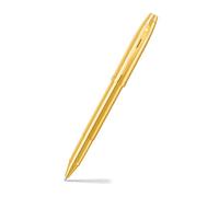 Sheaffer 100 9372 - Pluma estilográfica (PVD brillante, adornos dorados, tamaño mediano), color dorado