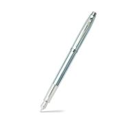 Sheaffer 100, Brushed Chrome, Nickel Trim, Fountain Pen: Medium Nib (E0930653-30)