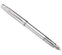 Sheaffer 100 - Pluma estilográfica con grosor fino, color cromo cepillado