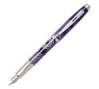 Sheaffer 100 - Pluma estilográfica, detalles en níquel, color morado
