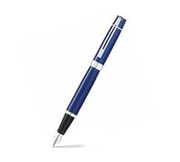 Sheaffer 300 Glossy Blue Lacquer Fountain Pen with Chrome-Plated Trim and Medium Nib