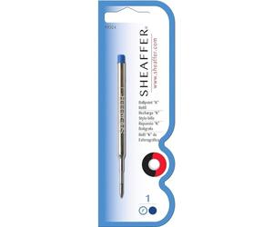 Sheaffer Ballpoint Refill "K" Style - Blue Fine - Blister Card