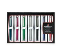 Sheaffer Bolígrafos recargables VFM vibrantes, divertidos y modernos con citas de níquel pulido, 7 colores surtidos